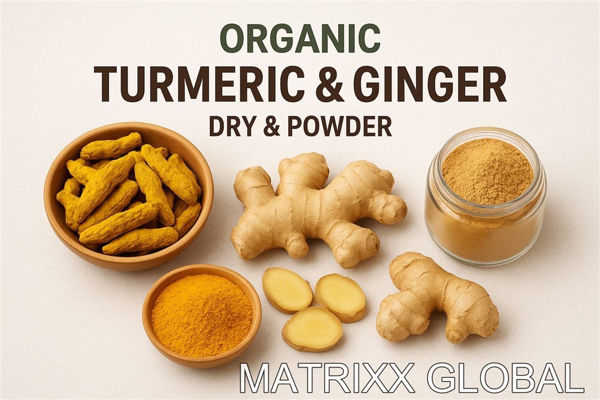 Organic turmeric and ginger powder